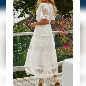 Women white summer dress